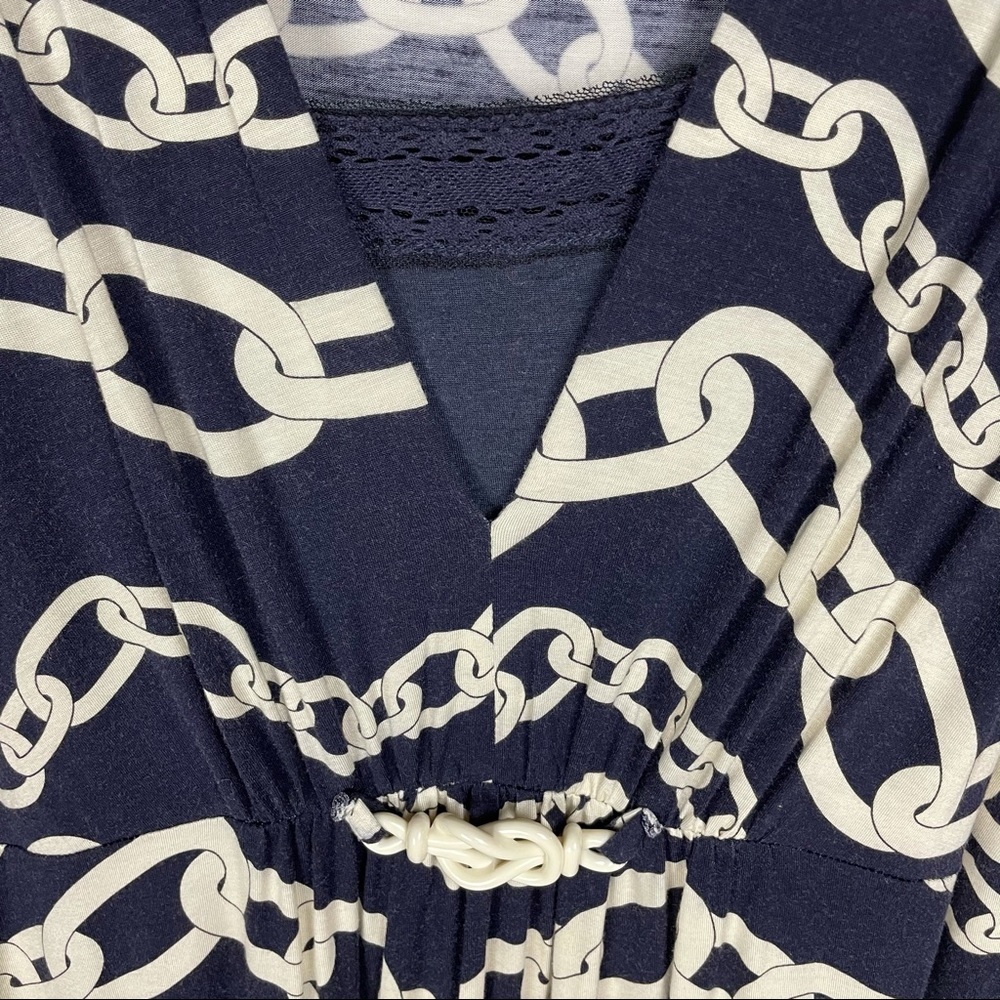 MARTIN & OSA LACE AND CROCHET TRIM CAMISOLE TANK NAVY - M